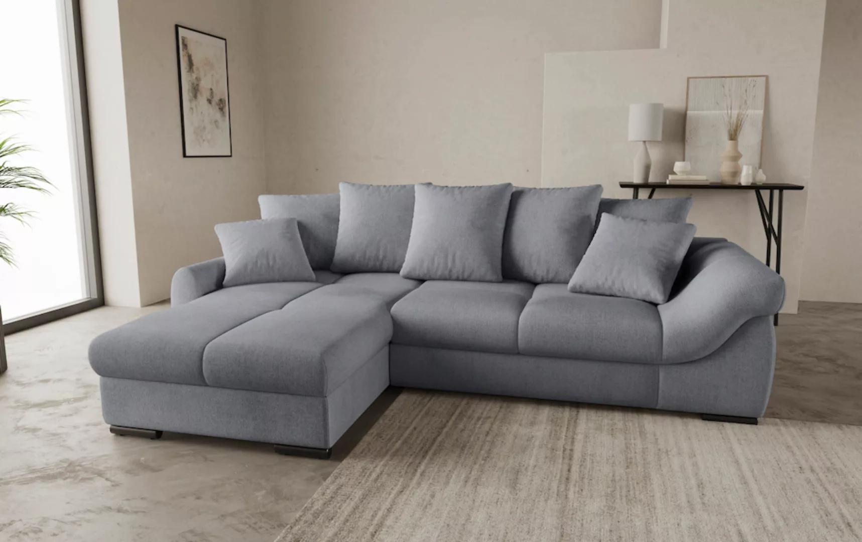 INOSIGN Ecksofa "Livorno DuraFlex", inkl. Hochschläfer-Bettauszug, XL-Bettk günstig online kaufen