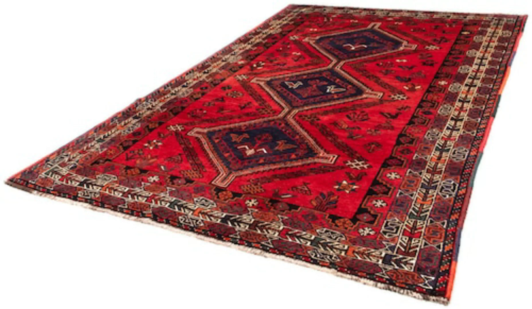 morgenland Wollteppich »Shiraz Medaillon Rosso 287 x 200 cm«, rechteckig günstig online kaufen
