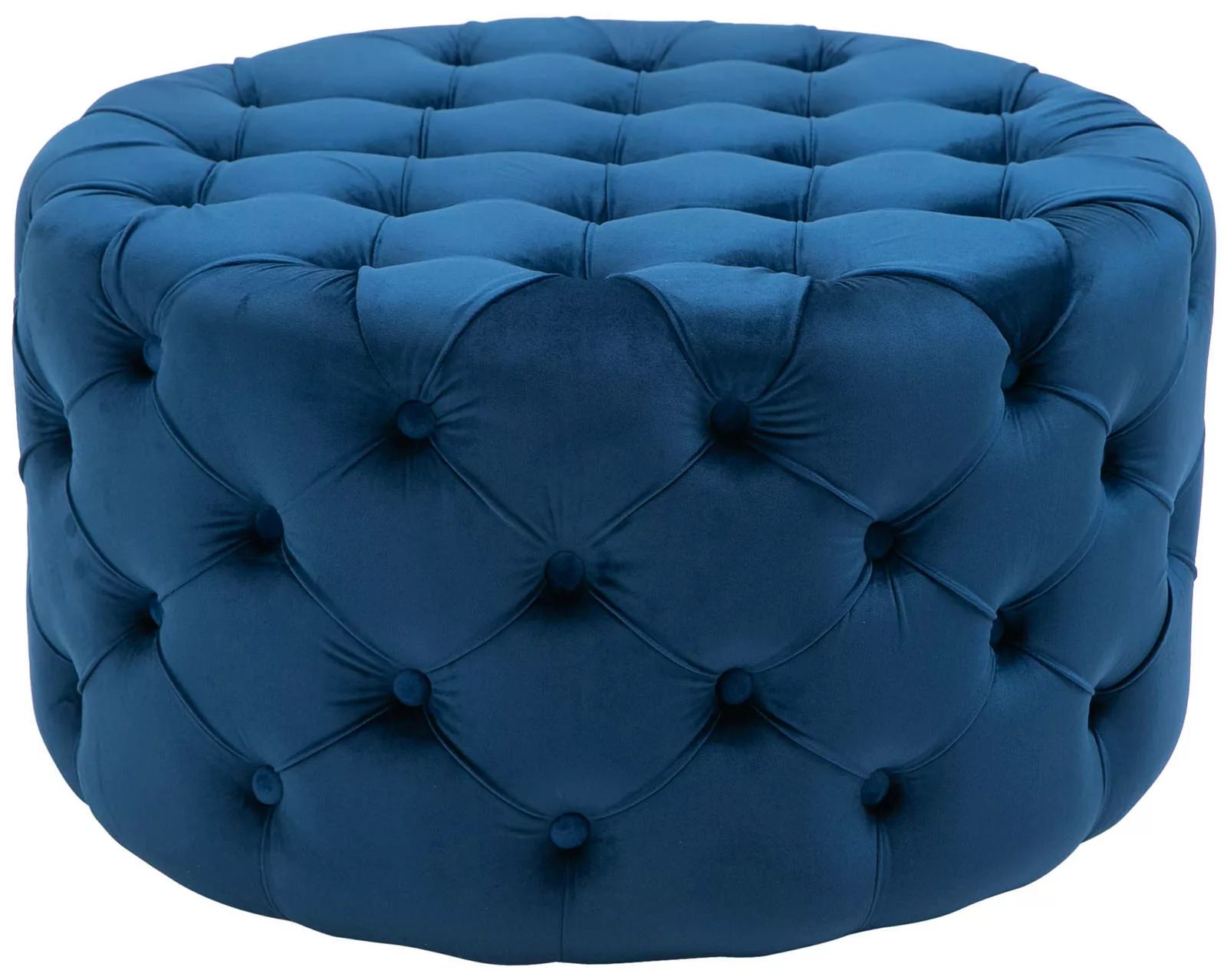 Sitzhocker Drancy Samt XL blau günstig online kaufen