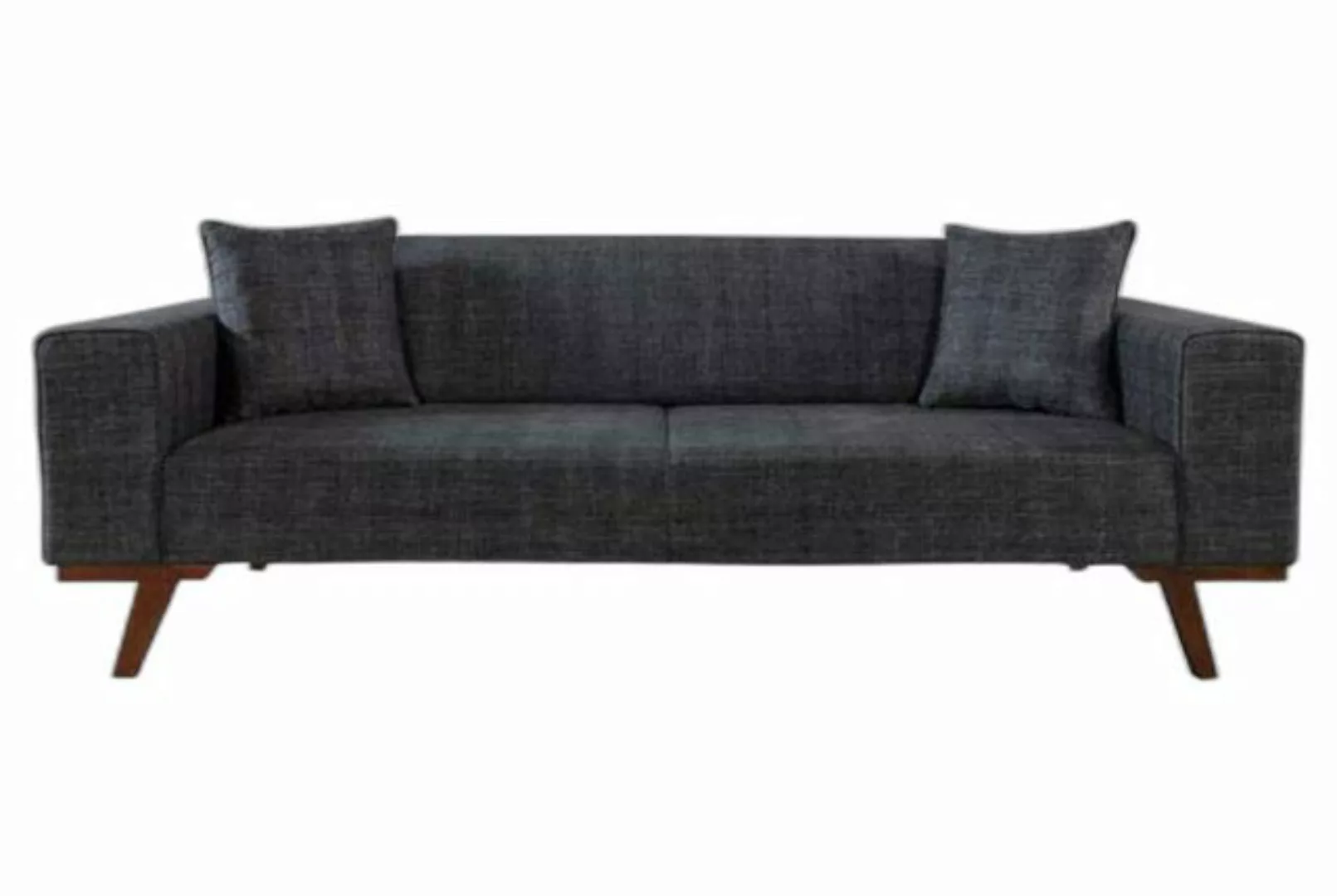 Xlmoebel Sofa Luxus Schwarz Sofa 3 Sitzer Textil Sofas Couch Polster Möbel, günstig online kaufen