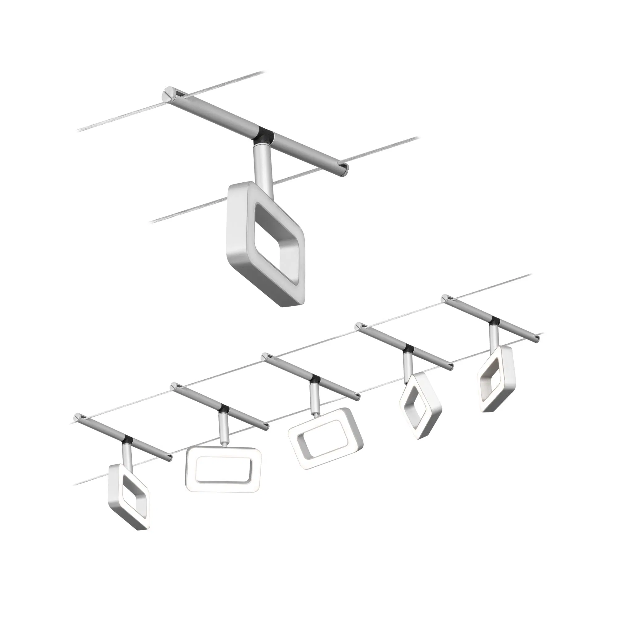 Paulmann "CorDuo LED Seilsystem Frame Basisset 5x280lm 5x4,8W 3000K 230/12V günstig online kaufen