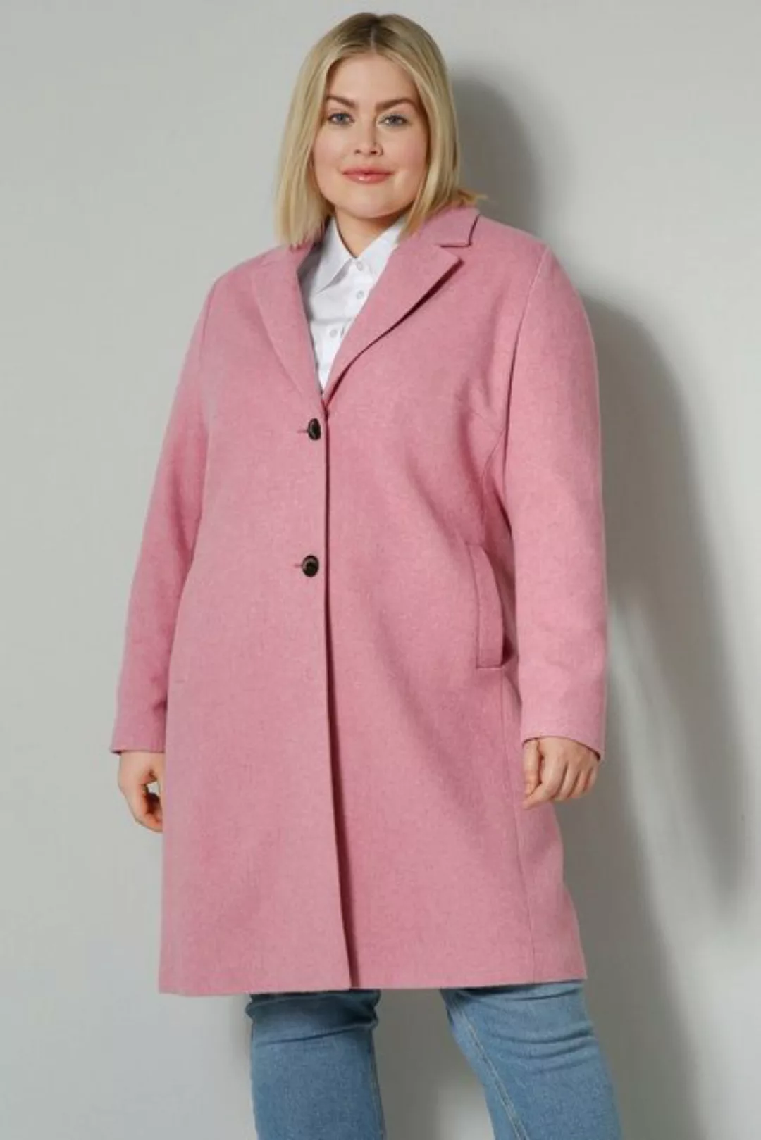 Sara Lindholm Wintermantel Mantel Classic Fit Revers Langarm günstig online kaufen