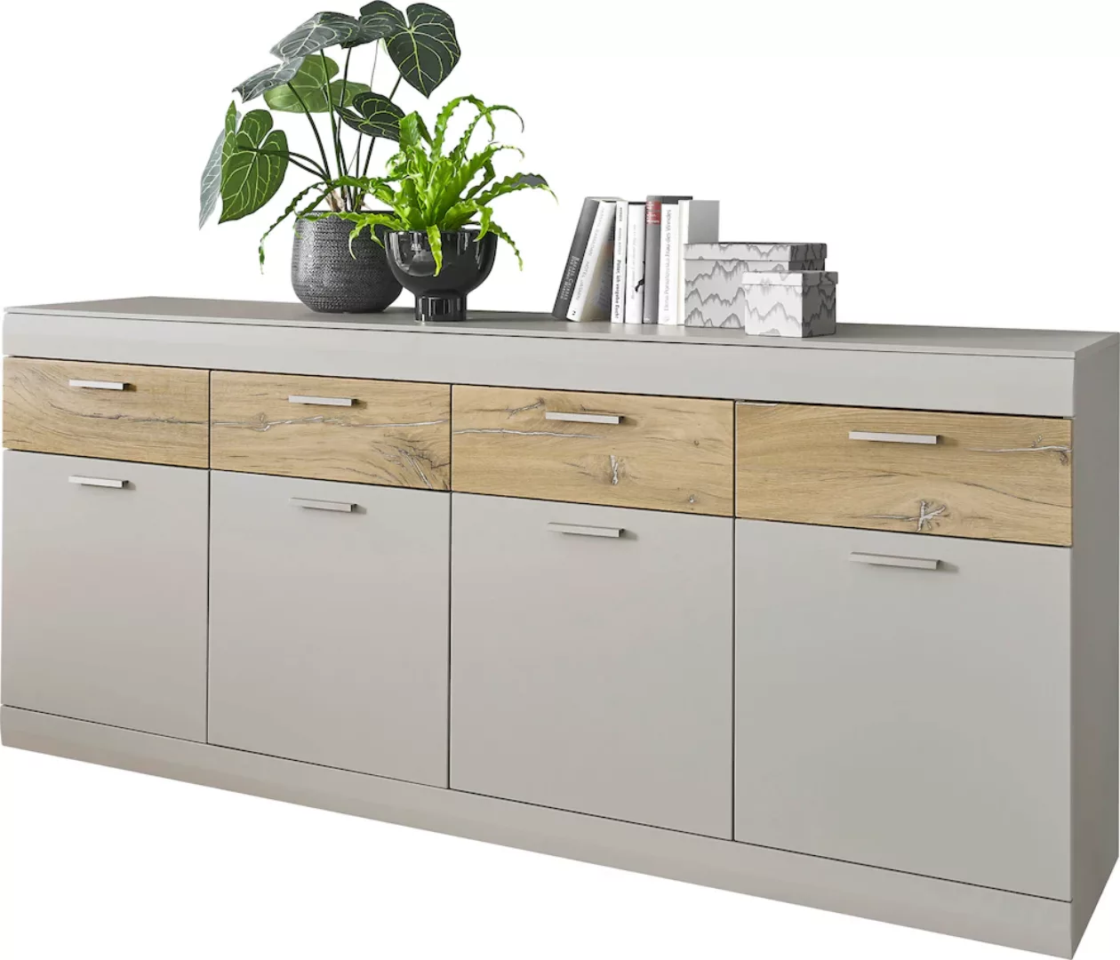 INOSIGN Sideboard "SCARA", mit Applikation Zinneiche Dekor, Breite 200 cm, günstig online kaufen