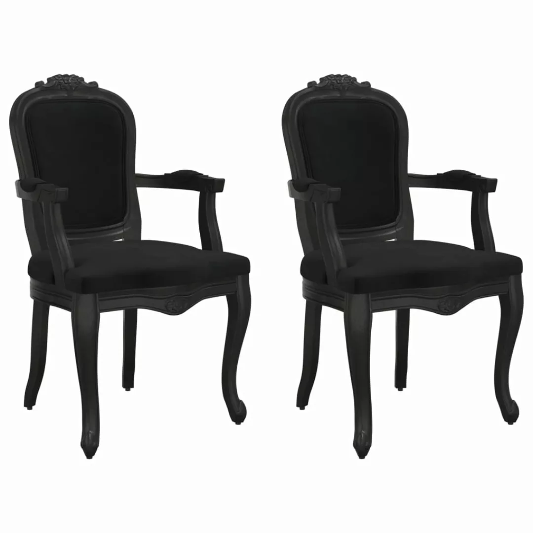 Vidaxl Esszimmerstühle 2 Stk. Schwarz 62x59,5x100,5 Cm Samt günstig online kaufen