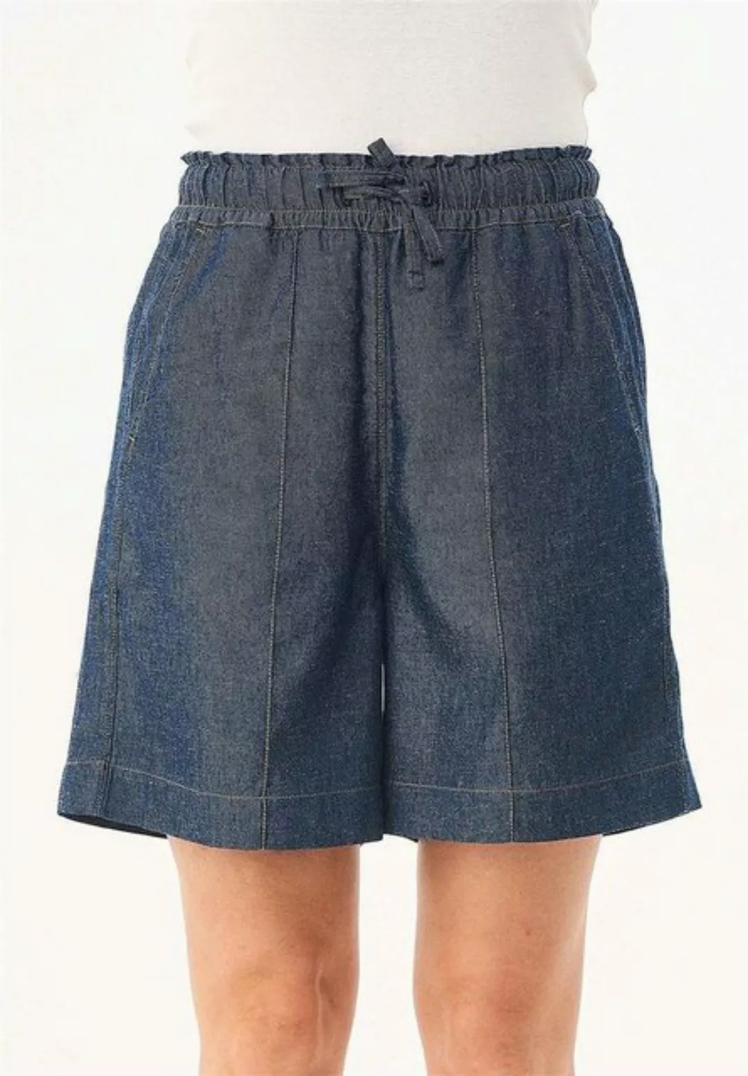 Denim-shorts Aus Bio-baumwolle Und Tencel Lyocell Mit Hanf günstig online kaufen