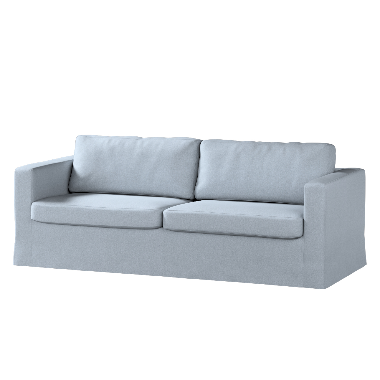 Bezug für Karlstad 3-Sitzer Sofa nicht ausklappbar, lang, steingrau, Bezug günstig online kaufen