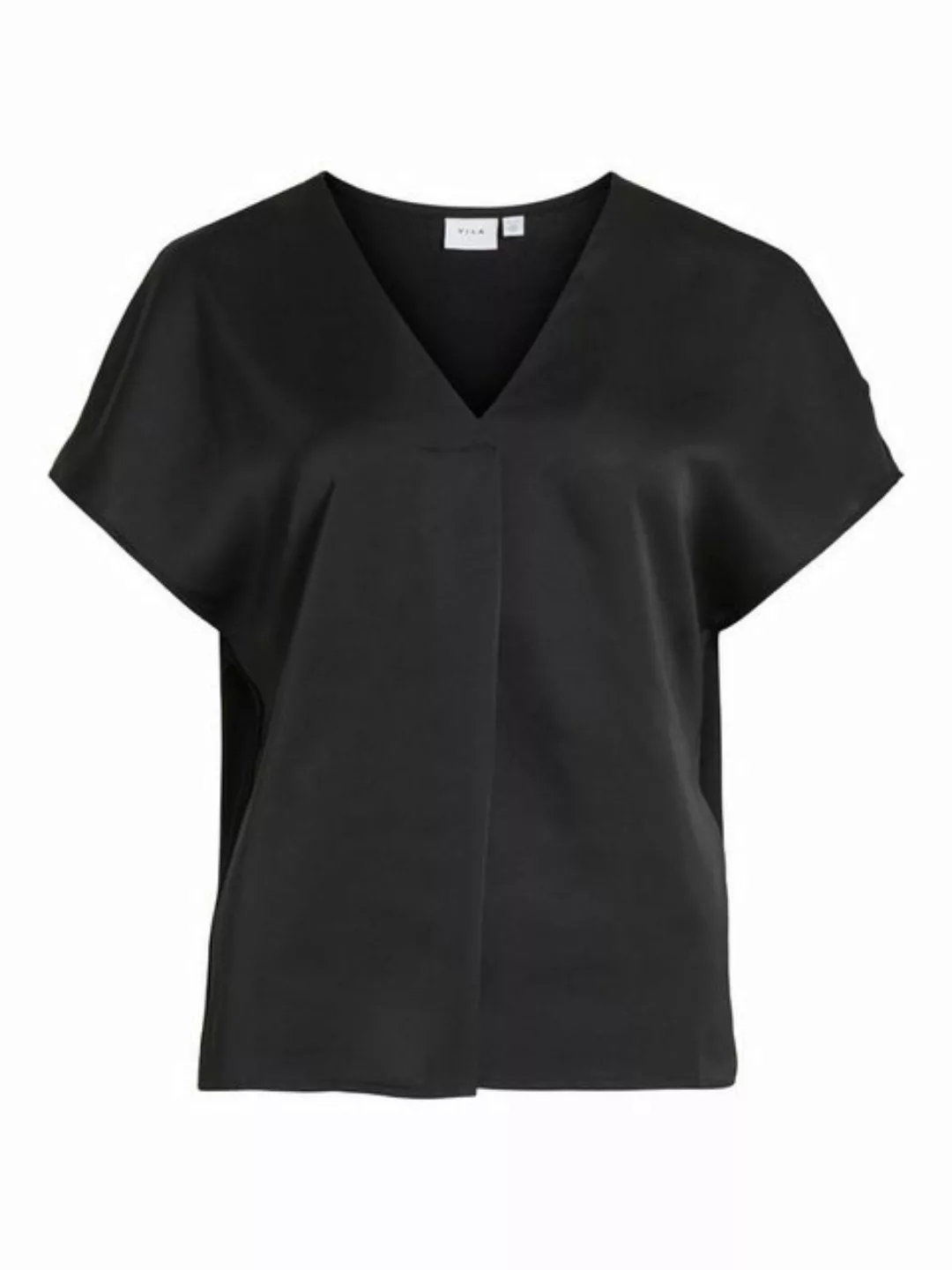 Vila V-Shirt VIELLETTE V-NECK S/S SATIN TOP - NOOS günstig online kaufen