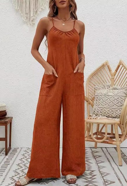 CHENIN 7/8-Overall Modischer und vielseitiger ärmelloser Damen-Jumpsuit Hos günstig online kaufen