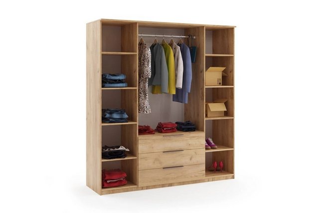 ROYAL24_MARKT Kleiderschrank Sorento Kleiderschrank mit modernen Lamellen. günstig online kaufen