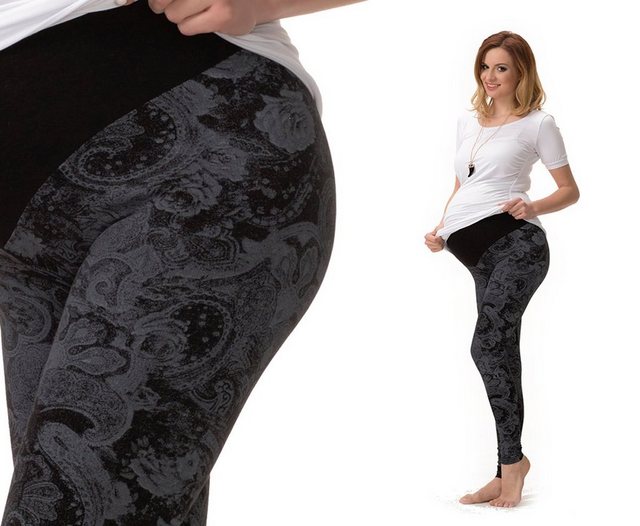 YESET Umstandsleggings Umstand Hose Muster Leggings Umstandsleggings lang g günstig online kaufen