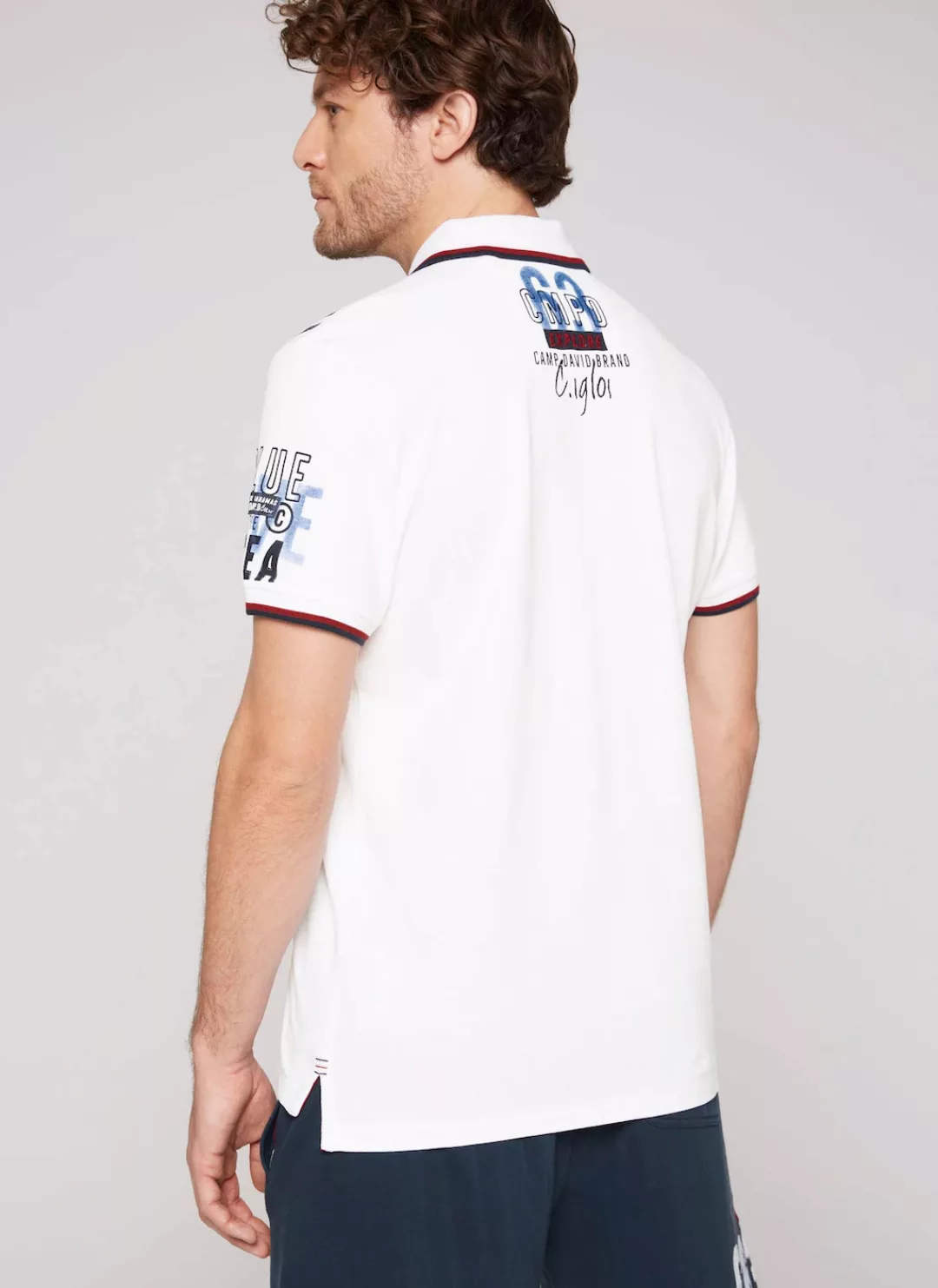 CAMP DAVID Poloshirt mit Logoprägung günstig online kaufen