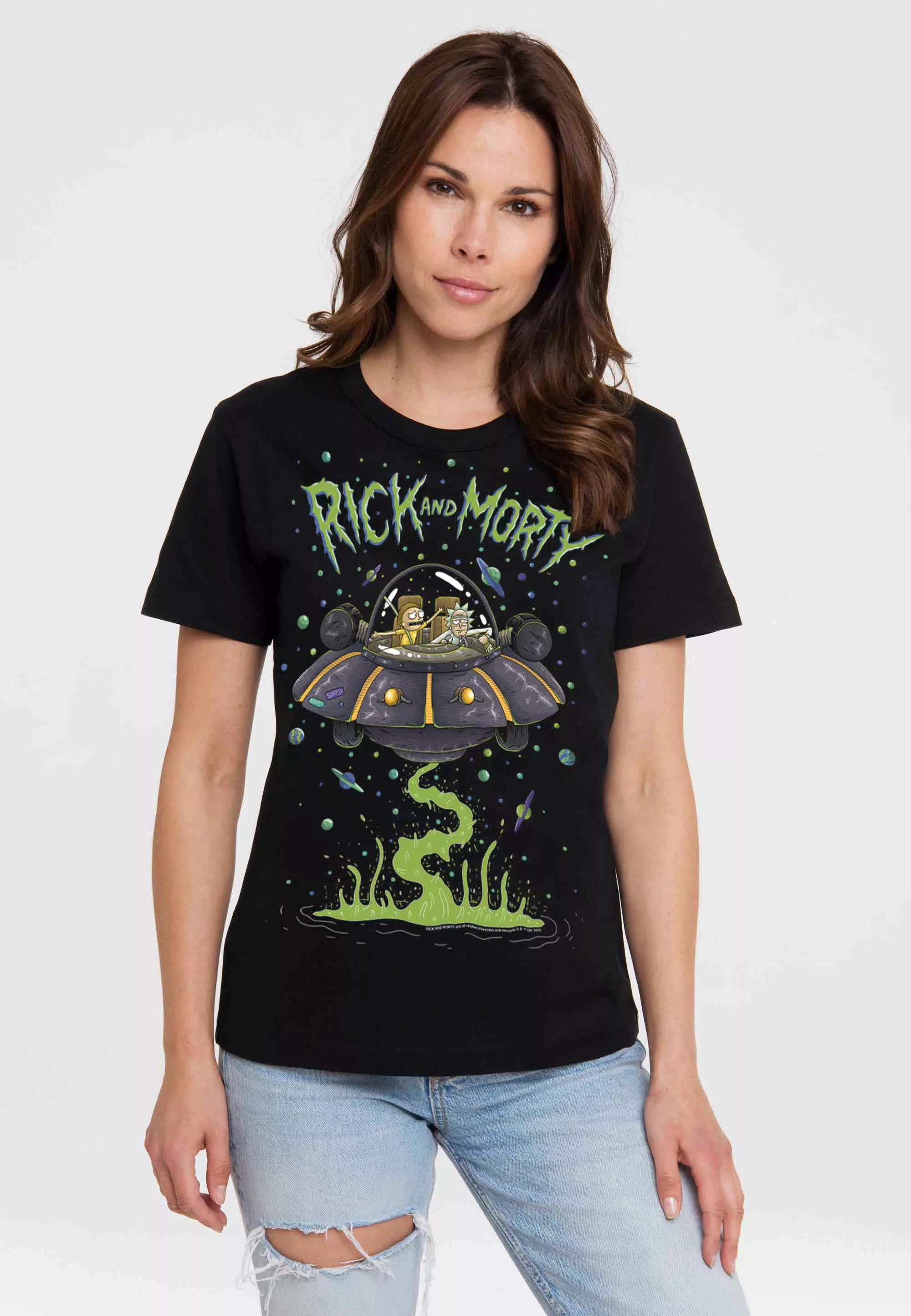 LOGOSHIRT T-Shirt "Rick & Morty - Raumschiff", mit lizenziertem Print günstig online kaufen