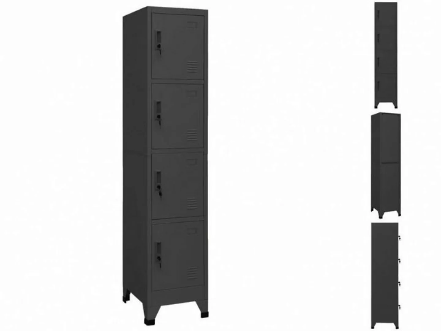 vidaXL Aktenschrank Schließfachschrank Anthrazit 38x45x180 cm Stahl günstig online kaufen