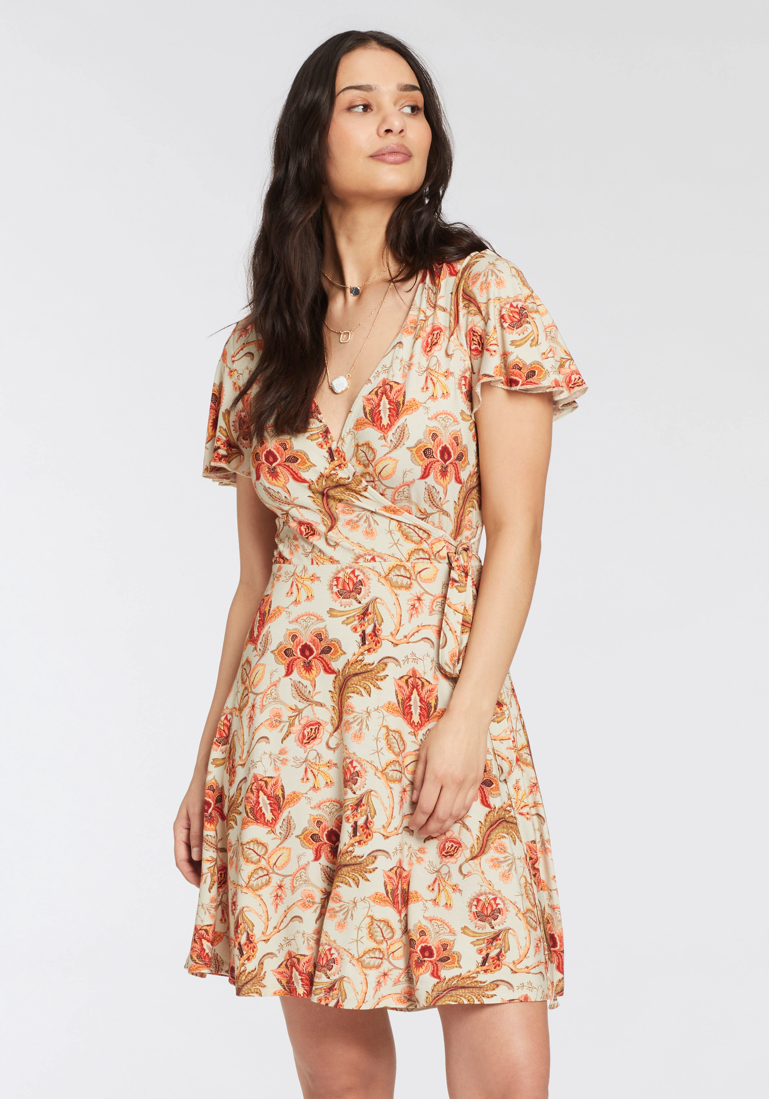 Laura Scott Jerseykleid mit femininen Schmetterlingsärmeln - NEUE KOLLEKTIO günstig online kaufen