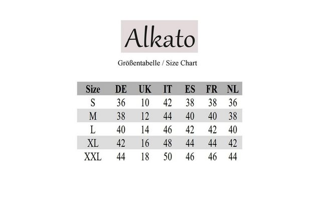 Alkato Longshirt Alkato Damen Langarm Shirt mit O-Ausschnitt günstig online kaufen