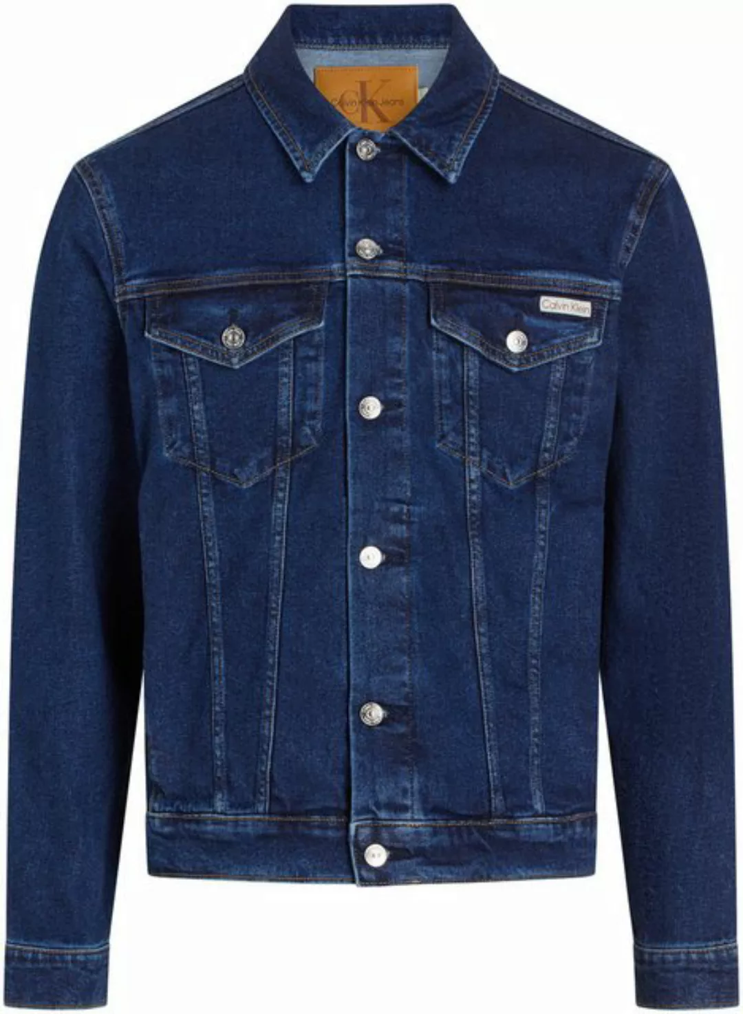 Calvin Klein Jeans Jeansjacke SLIM DENIM JACKET Brusttaschen, Logodruck günstig online kaufen