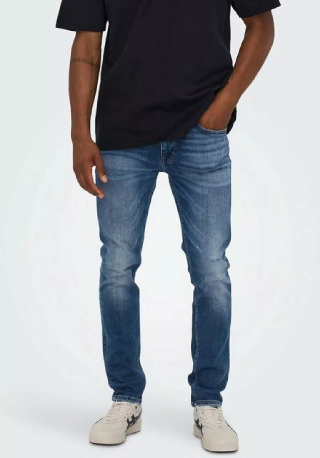 Only & Sons Herren Jeans ONSLOOM SLIM 3292 - Slim Fit - Blau - Blue Denim günstig online kaufen