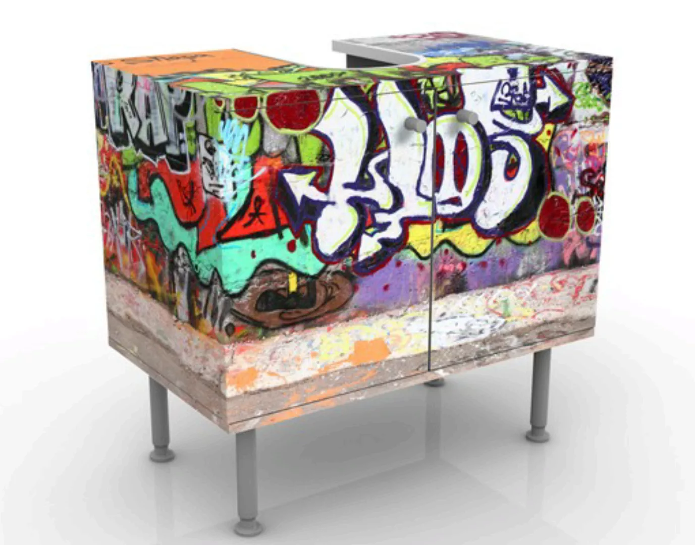 Waschbeckenunterschrank Kinderwelt Graffiti günstig online kaufen