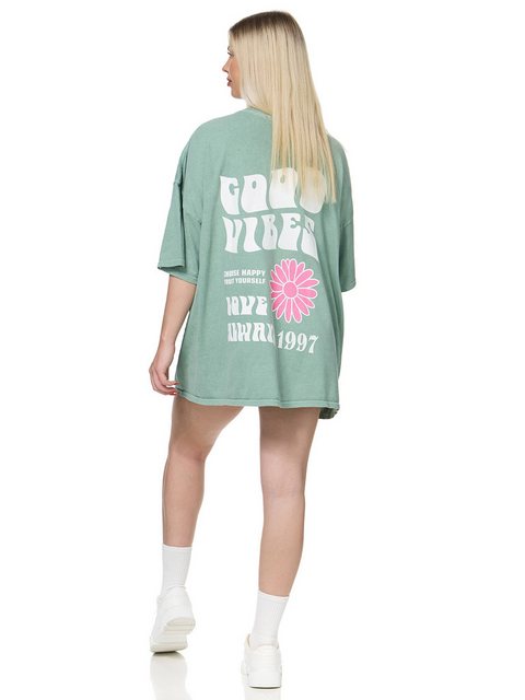 Worldclassca T-Shirt Worldclassca Oversized Print GOOD VIBES T-Shirt lang S günstig online kaufen