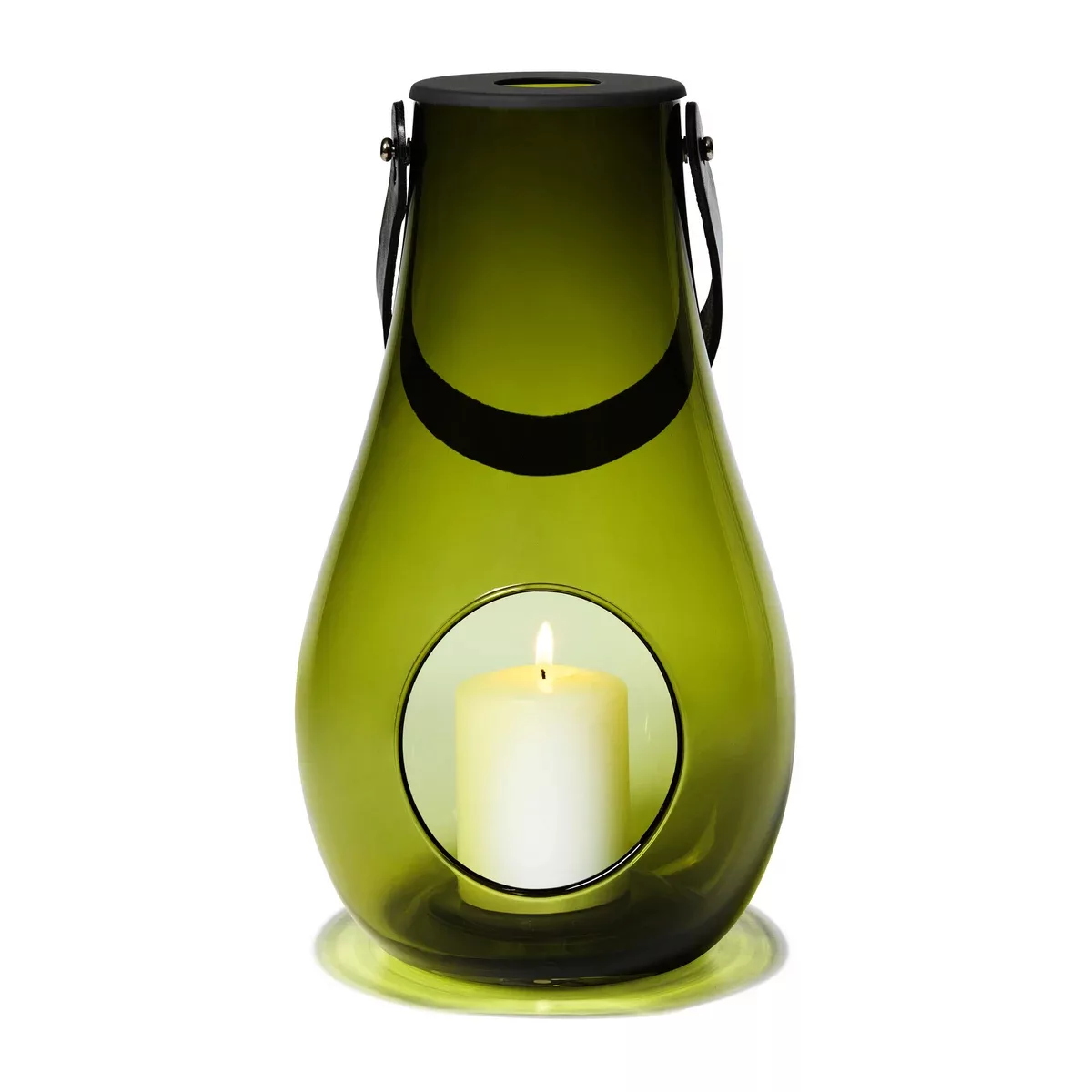 Design With Light Windlicht olivgrün 29cm günstig online kaufen