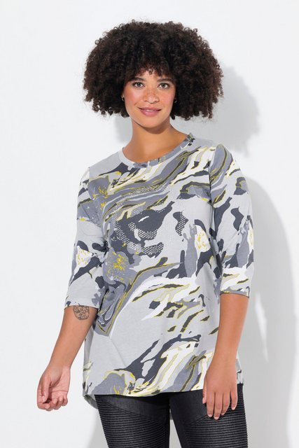 Angel of Style Rundhalsshirt T-Shirt A-Linie Camouflage Glitzer-Smiley günstig online kaufen