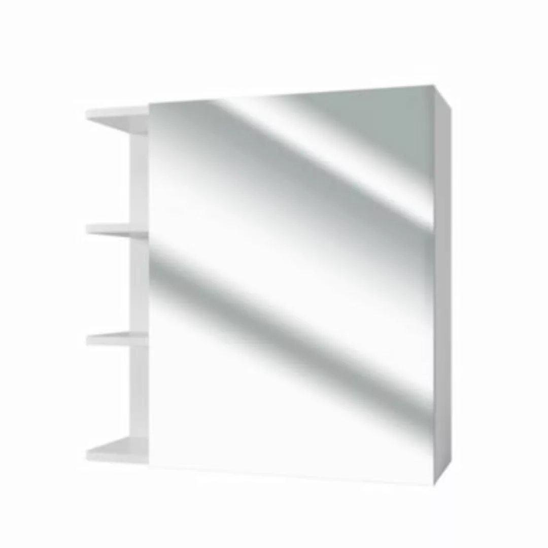 Vicco Spiegelschrank Fynn 62x64cm Grau Weiß weiß günstig online kaufen