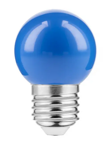 E27 LED Leuchtmittel BLAU 1Watt 50Lumen 45mm Durchmesser günstig online kaufen