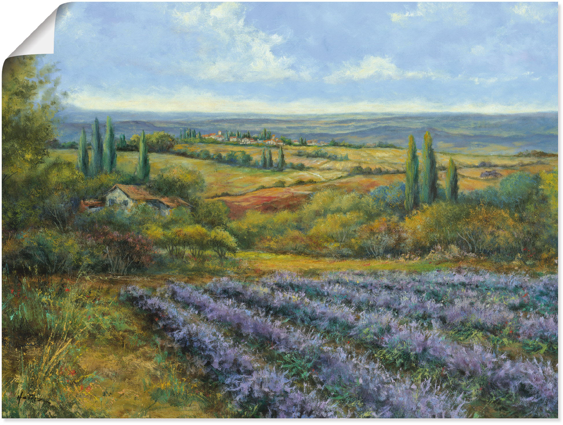 Artland Wandbild »Lavendelfelder in der Provence«, Europa, (1 St.), als Lei günstig online kaufen