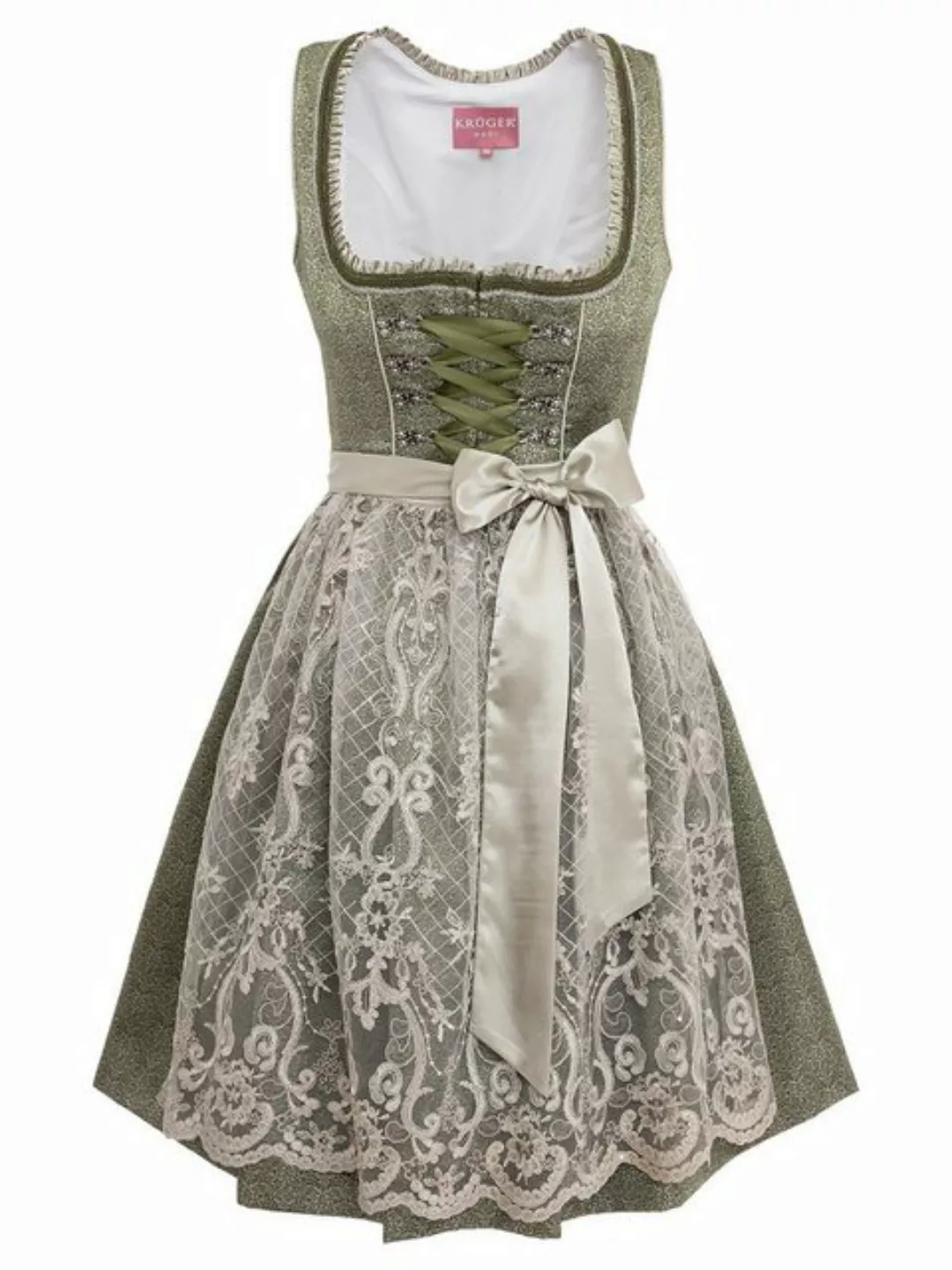 KRÜGER MADL & BUAM Trachtenkleid Midi Dirndl 2tlg. 60cm 416767 grün günstig online kaufen