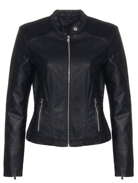 malito more than fashion Lederimitatjacke 5195 Bikerjacke Slimfit mit Stepp günstig online kaufen