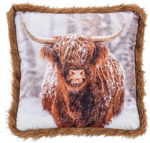 done.® Dekokissen »Highland«, Bedrucktes Kissen in feinem Samtstoff günstig online kaufen