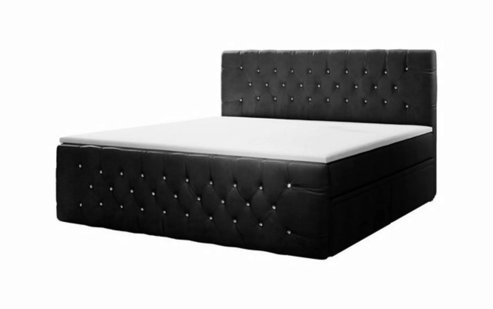 Baidani Boxspringbett Julietta, inkl. Strasssteinen und Stauraum günstig online kaufen