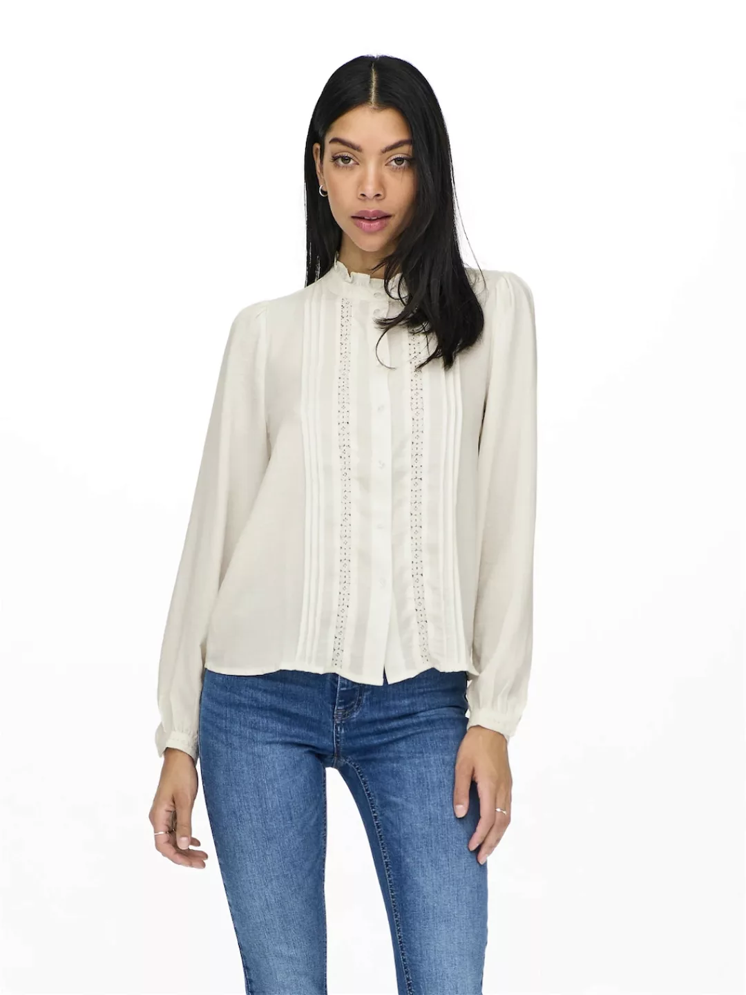 JDY Rüschenbluse JDYELLIS L/S LACE SHIRT WVN NOOS günstig online kaufen