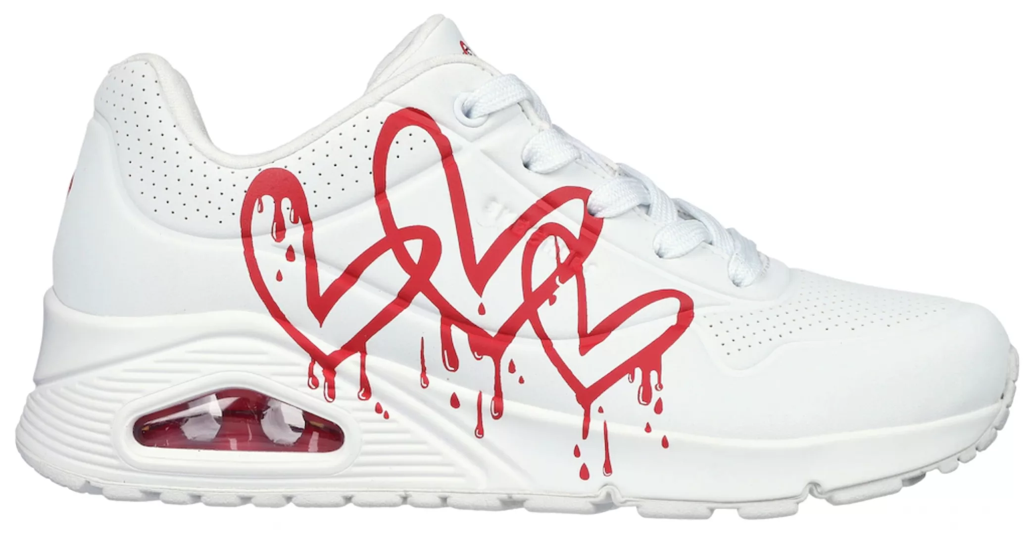 Skechers Sneaker "UNO DRIPPING IN LOVE", mit Herzen-Graffity-Print, Freizei günstig online kaufen