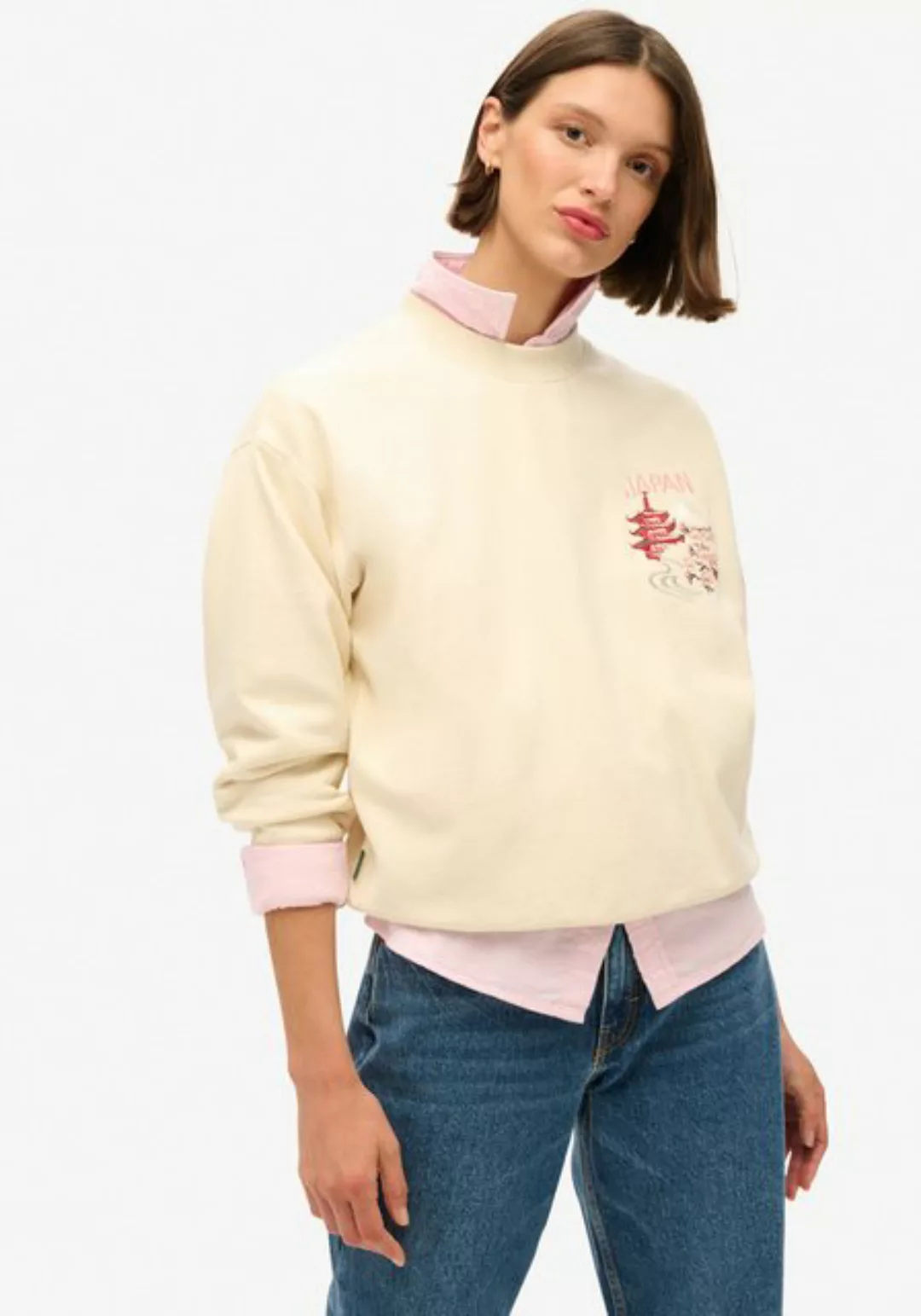 Superdry Sweatshirt SUIKA EMBROIDERED LOOSE SWEAT günstig online kaufen