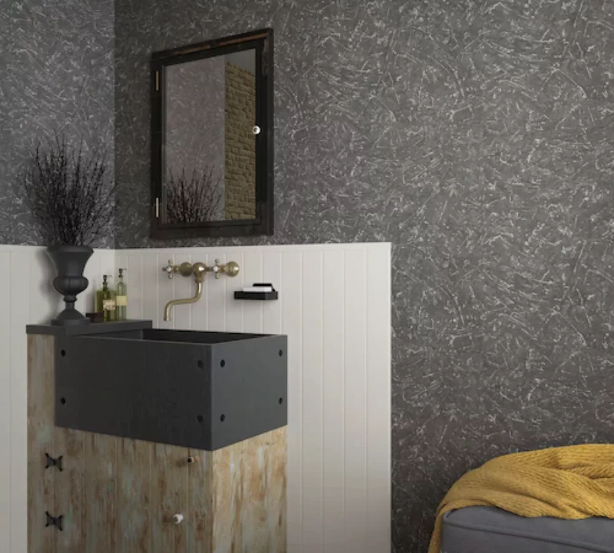 Marburg Vliestapete »Plaster«, matt, moderne Vliestapete für Wohnzimmer Sch günstig online kaufen