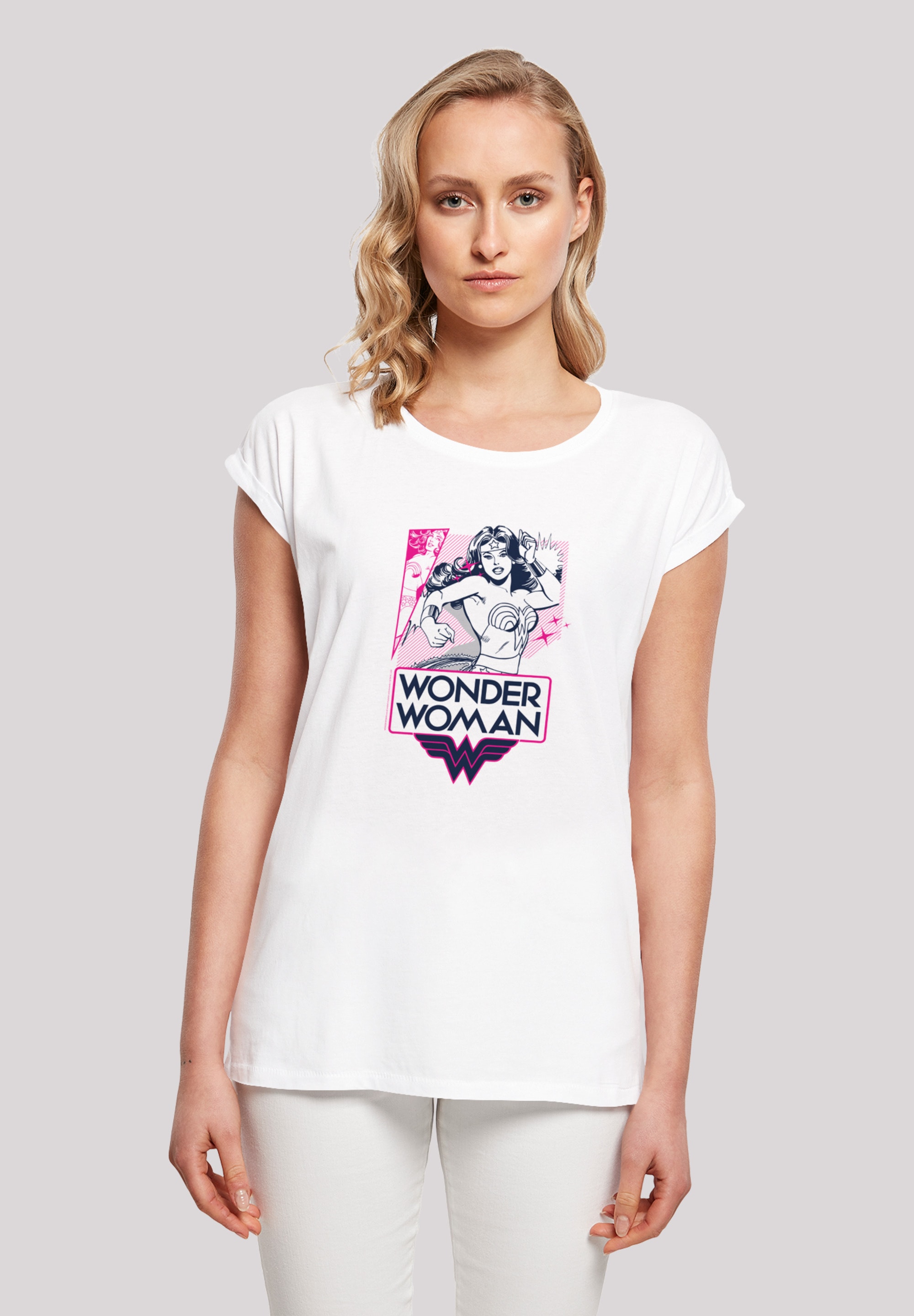 F4NT4STIC T-Shirt "DC Comics Wonder Woman Pink Action", Damen,Premium Merch günstig online kaufen