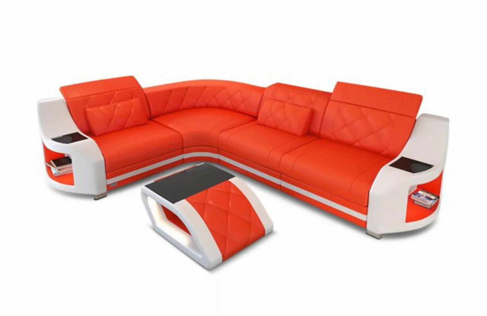 Sofa Dreams Ecksofa Leder Ledercouch Sofa Genua L Form Ledersofa, Couch, mi günstig online kaufen