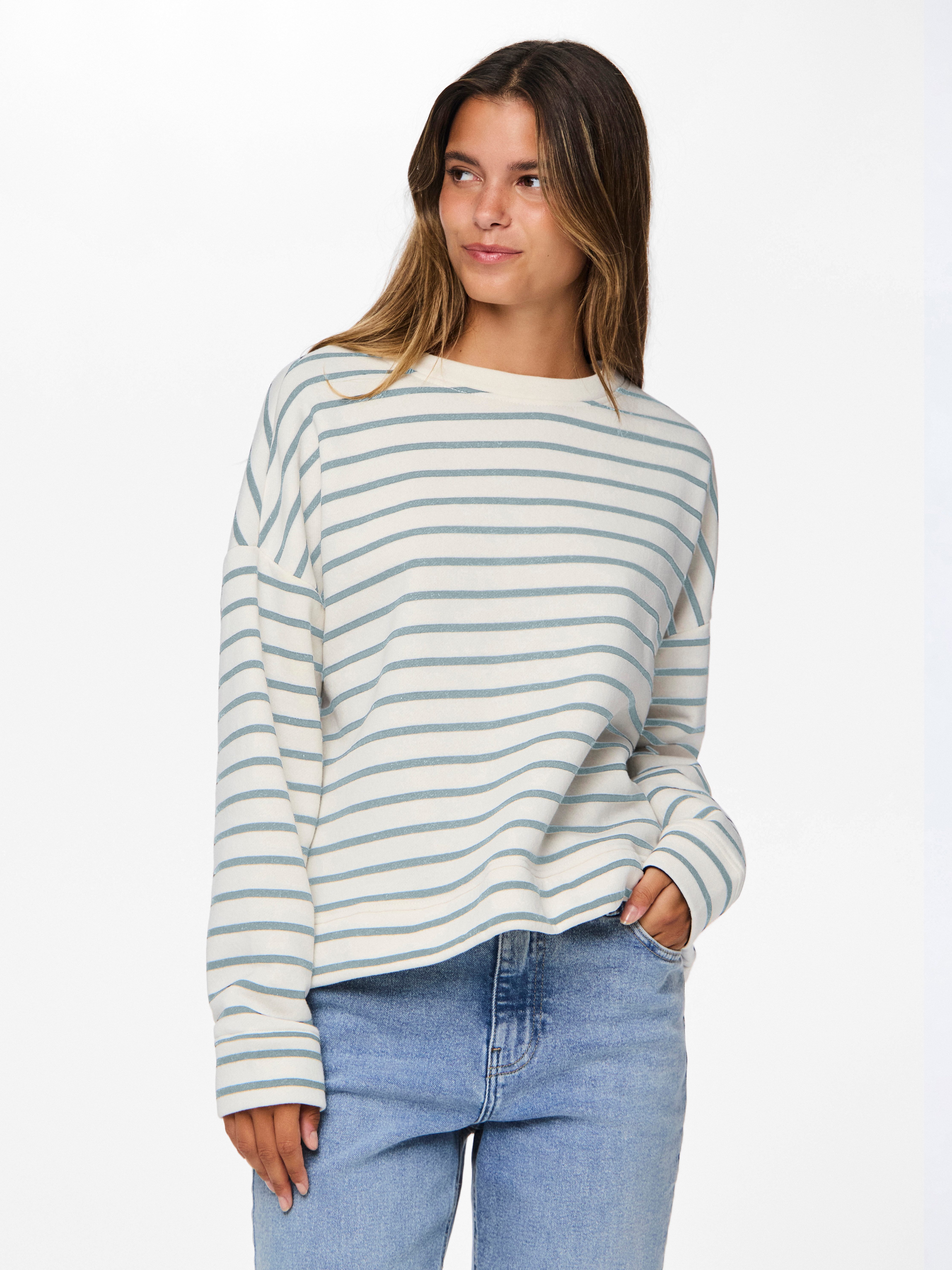 pieces Sweatshirt PCCHILLI LS SWEAT STRIPES günstig online kaufen