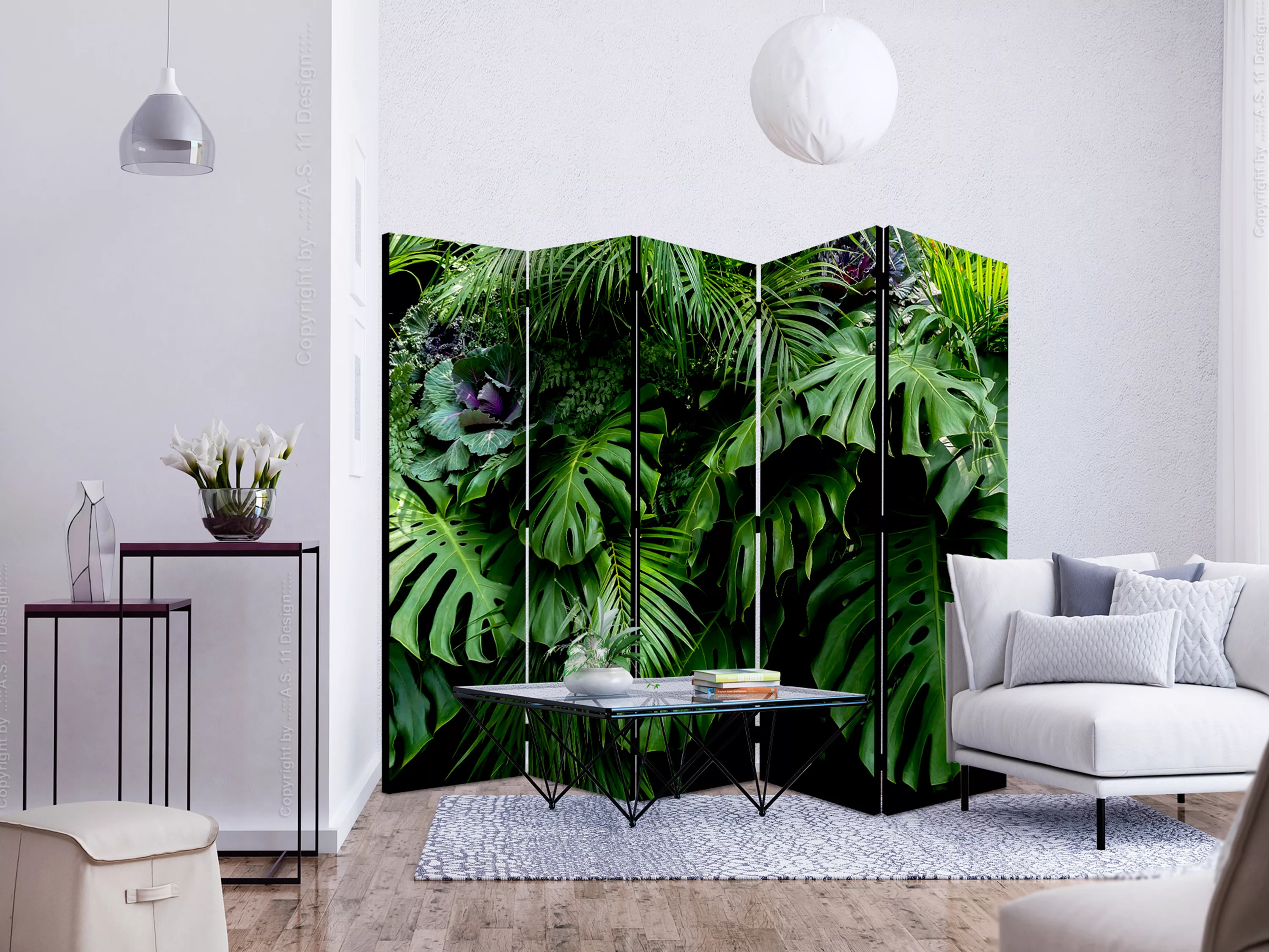 5-teiliges Paravent - Rainforest Ii [room Dividers] günstig online kaufen