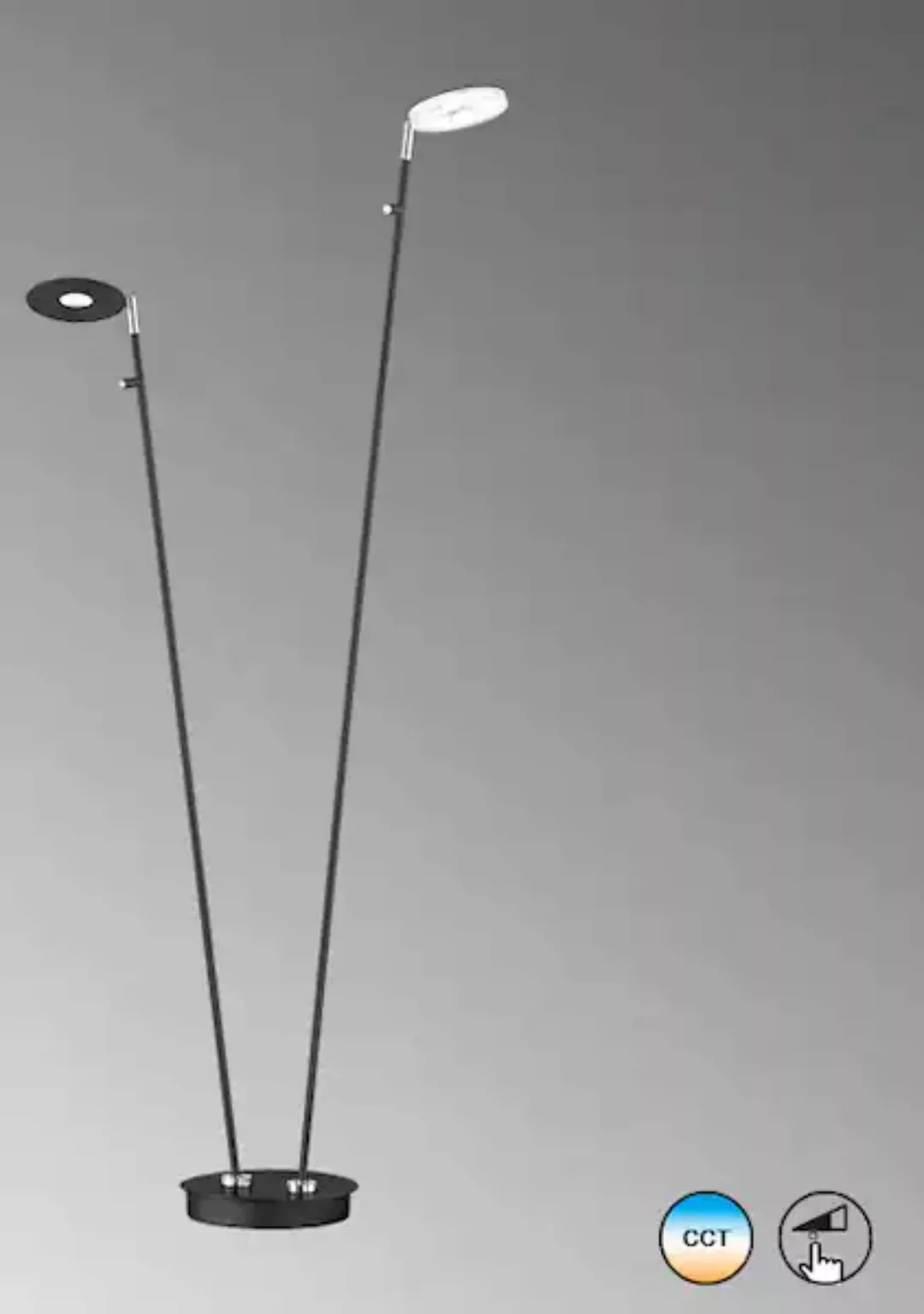 FISCHER & HONSEL LED Stehlampe »Dent«, 2 flammig, Leuchtmittel LED-Modul günstig online kaufen