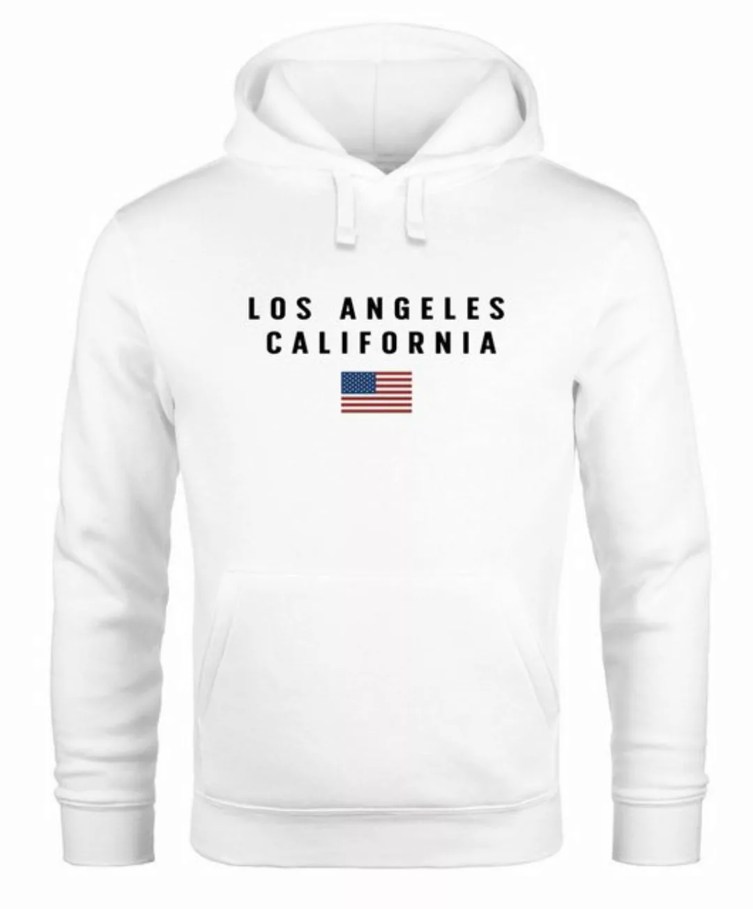 Neverless Hoodie Hoodie Herren Bedruckt Schriftzug California Los Angeles U günstig online kaufen