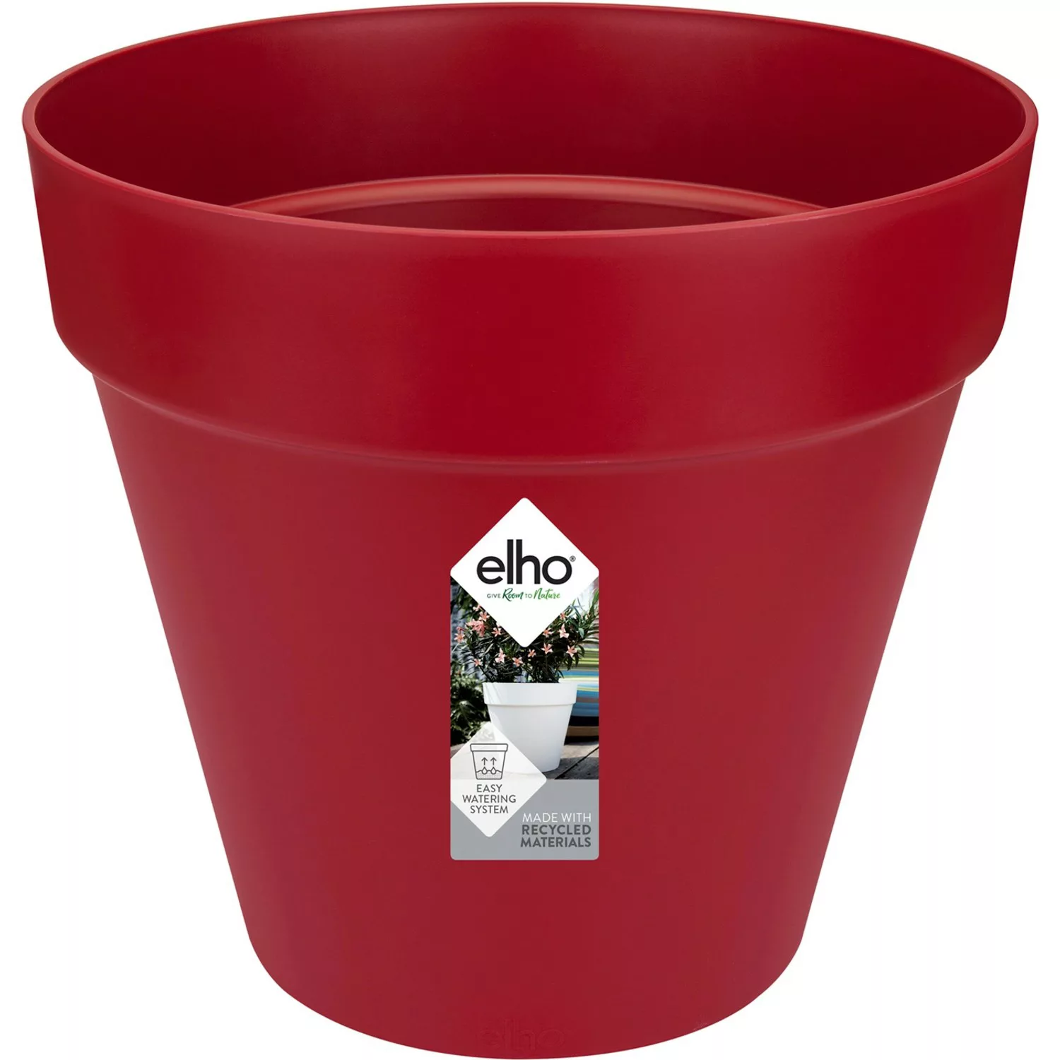Elho Blumentopf Loft  Ø 20 cm Cranberry Rot günstig online kaufen