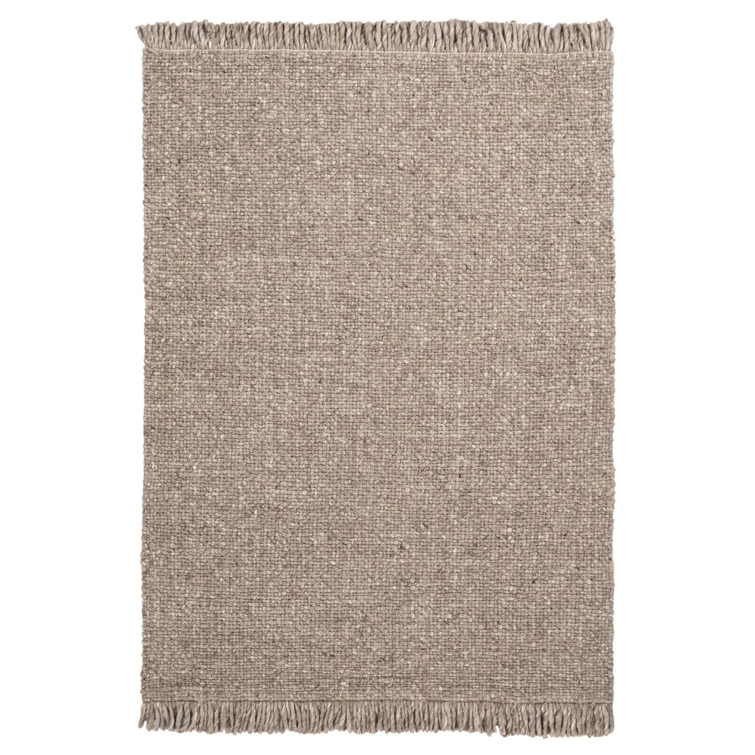MeGusta Kurzflor Teppich Uni Modern Taupe Wolle 200x290 cm Clara günstig online kaufen