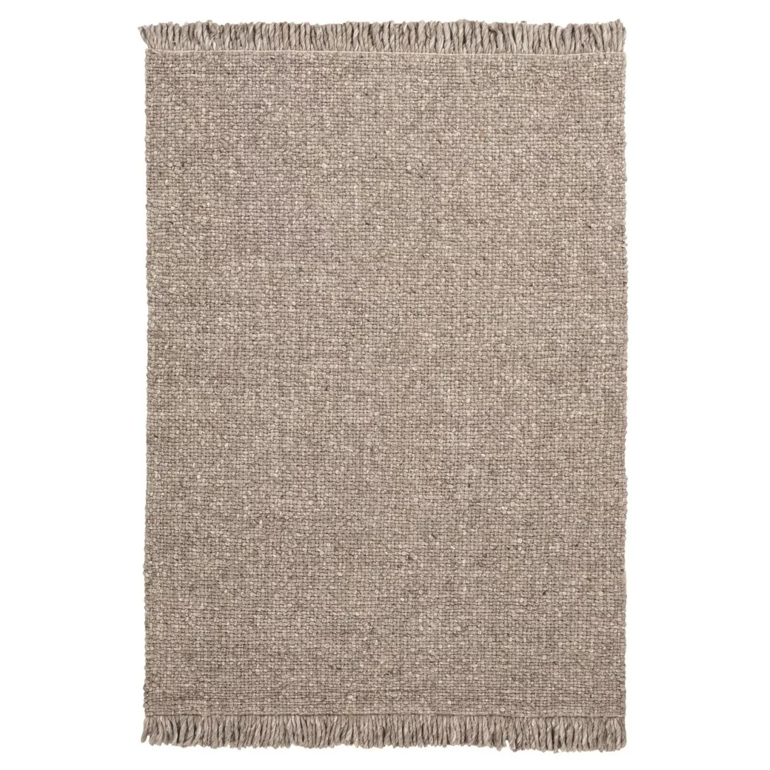 MeGusta Kurzflor Teppich Uni Modern Taupe Wolle 120x170 cm Clara günstig online kaufen