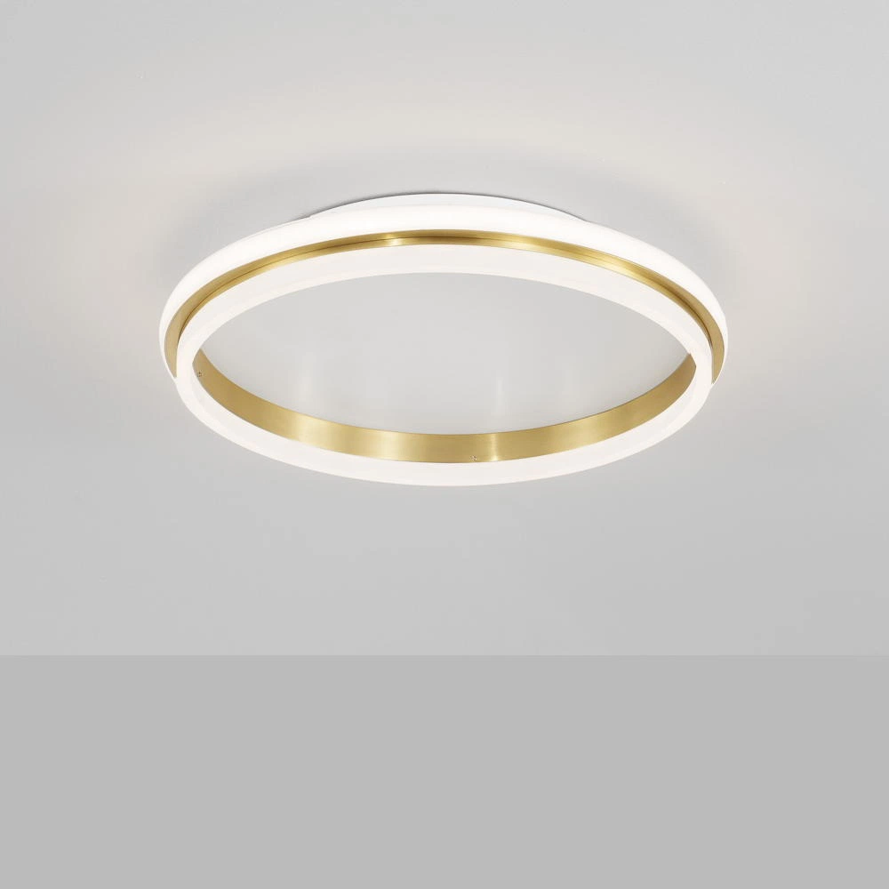 LED Deckenleuchte Willow in Gold und Weiß 38W 3761lm günstig online kaufen