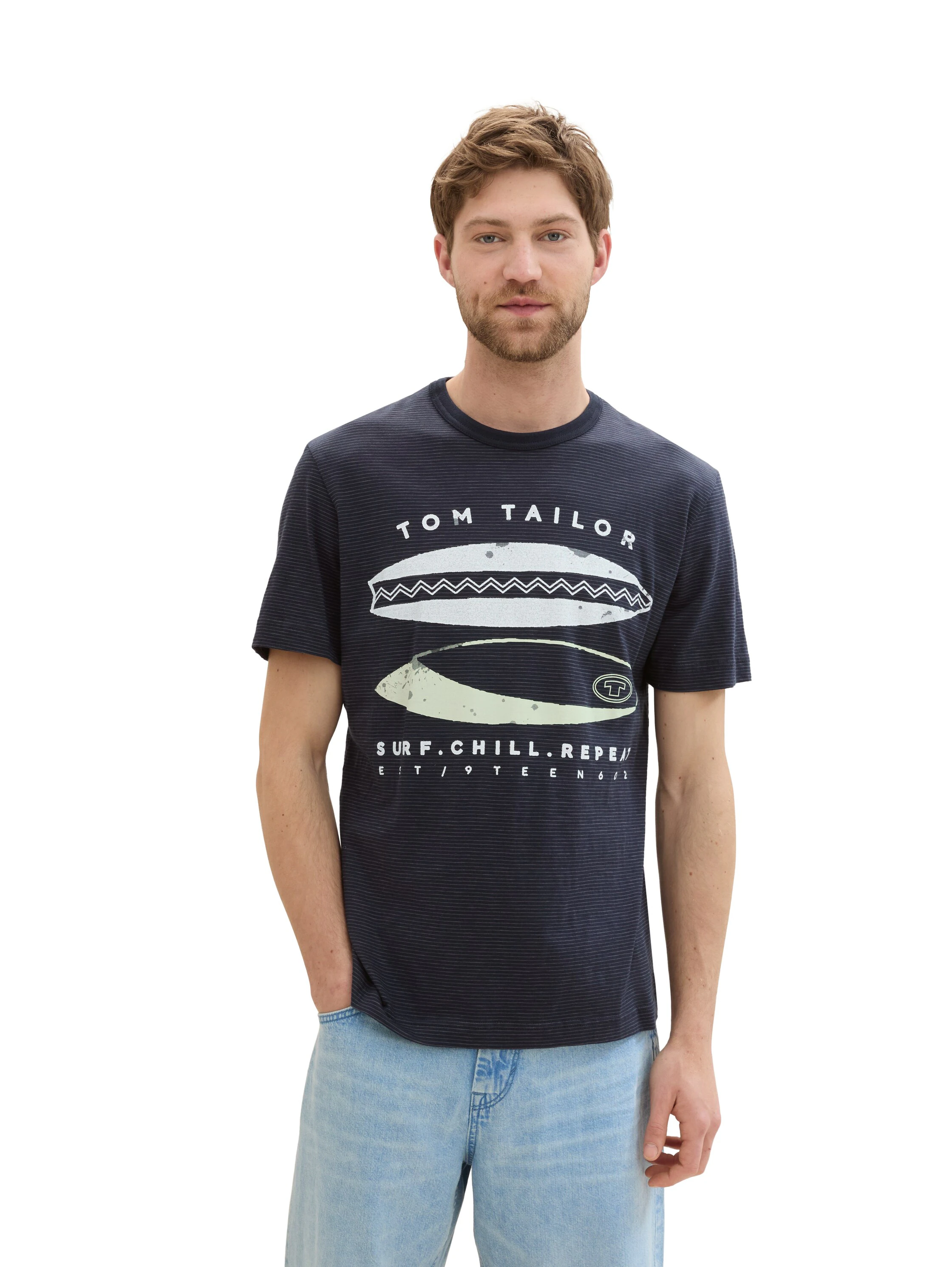 TOM TAILOR T-Shirt mit coolem Frontprint günstig online kaufen