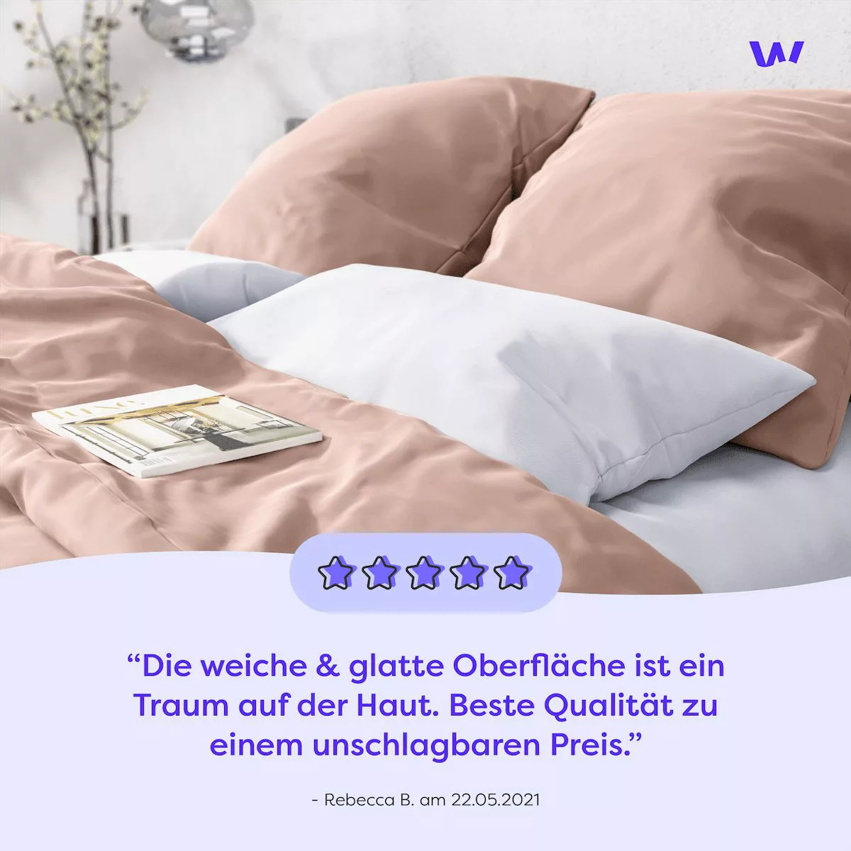 Wolkenfeld Kissenbezug Mako-Satin Baumwolle Kopfkissenbezug - günstig online kaufen
