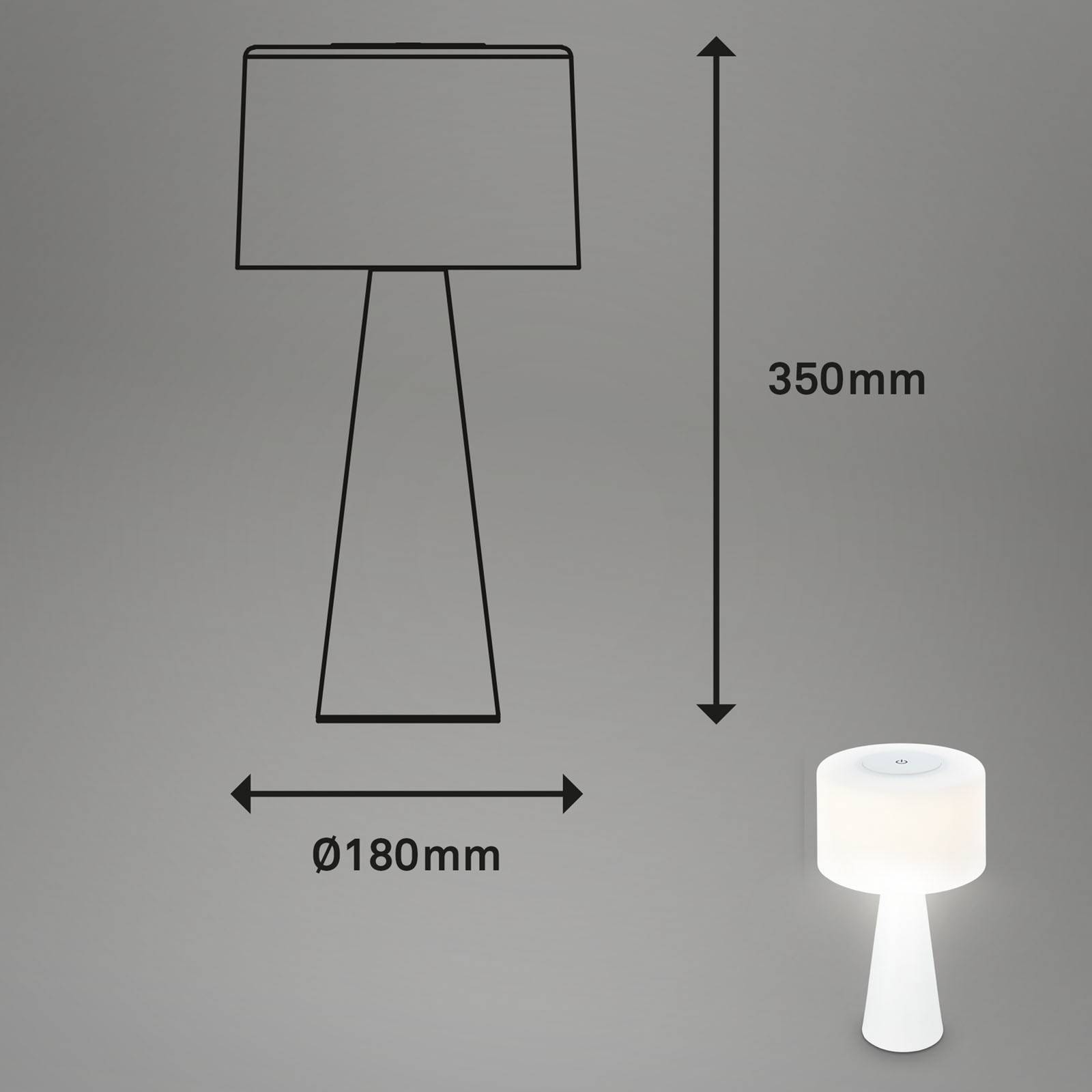 LED-Tischlampe Halo, akkubetrieben, weiß günstig online kaufen