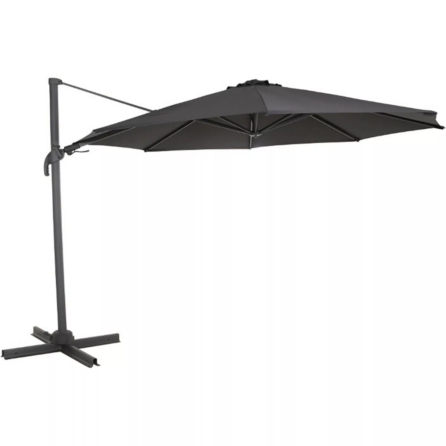 Siena Garden Ampelschirm Ø 350 cm Anthrazit mit Kurbelmechanik günstig online kaufen